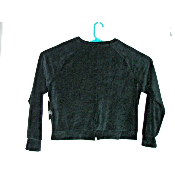 NEW Kimberlys Womens Black Velour Velvet Sweatshirt Size XL Pullover So Soft NWT - Picture 2 of 11